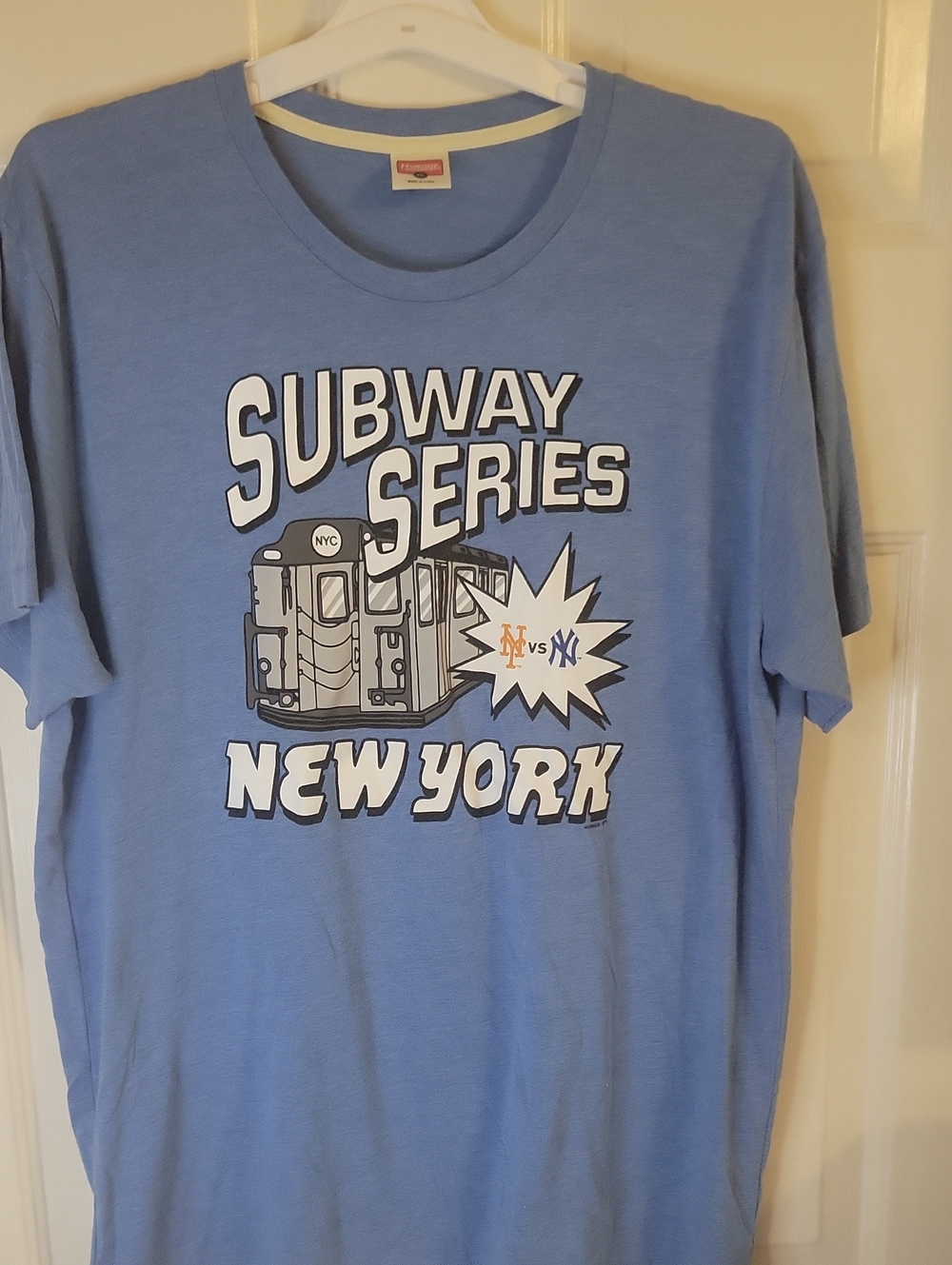 HOMAGE Light Blue 'MLB Subway Series New York' Graphic Tee